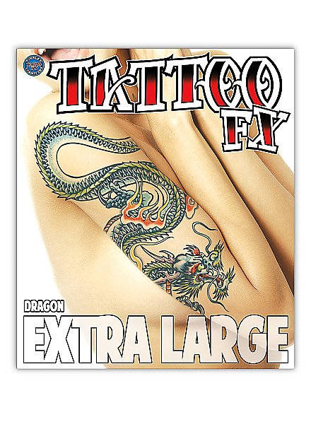 Chinesischer Drache Klebe-Tattoo XL