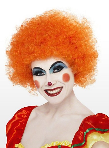Clown orange Perücke