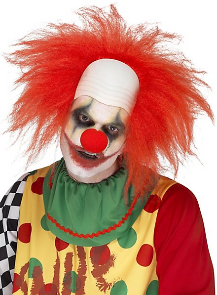 Clown wig with bald forehead