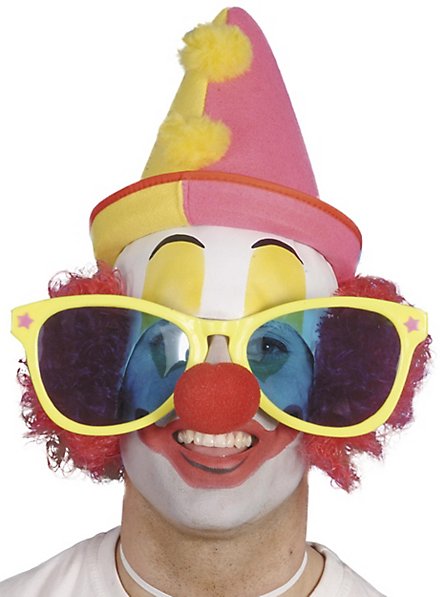 Clownsbrille XXL - verschiedene Farben