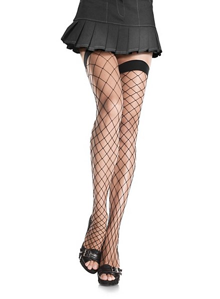 Coarsely meshed fishnet stockings black