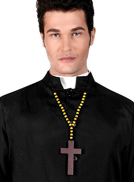 Collana con croce di legno