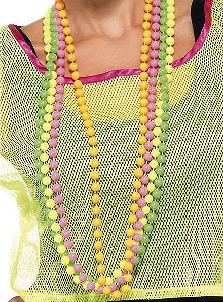 Collana di perle neon anni '80
