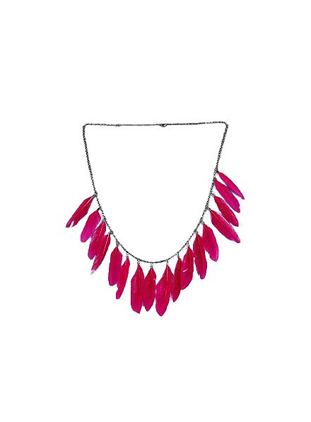 Collana di piume rosse
