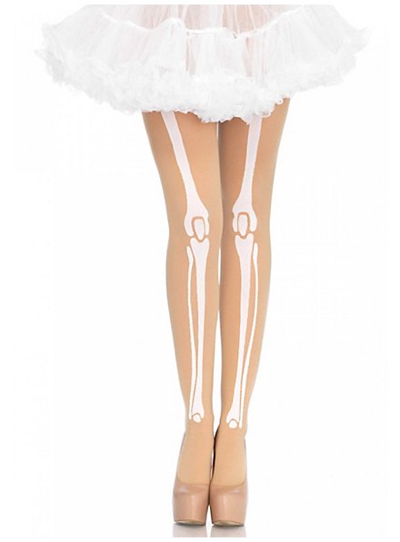 Collants squelette couleur chair