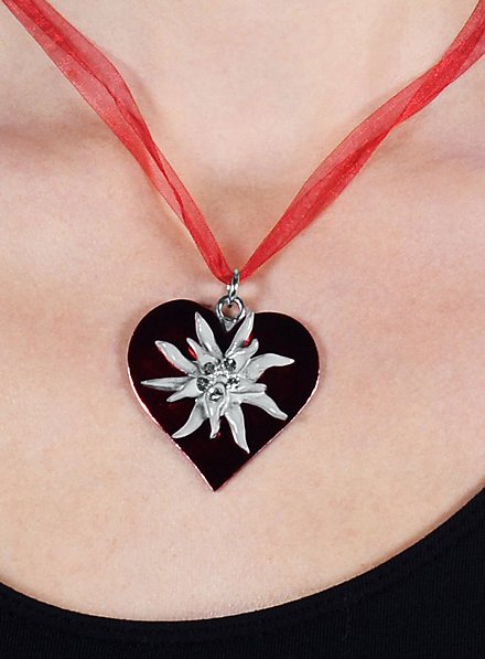Collier Edelweiss rouge