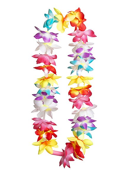 Collier hawaïen Hibiscus avec LED
