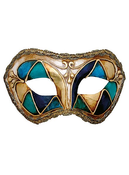 Colombina arlecchino blu - Venetian Mask