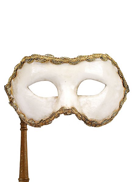 Colombina bianco con bastone - Venetian Mask
