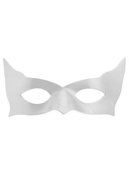 Colombina Incognito blanc Masque en cuir vénitien