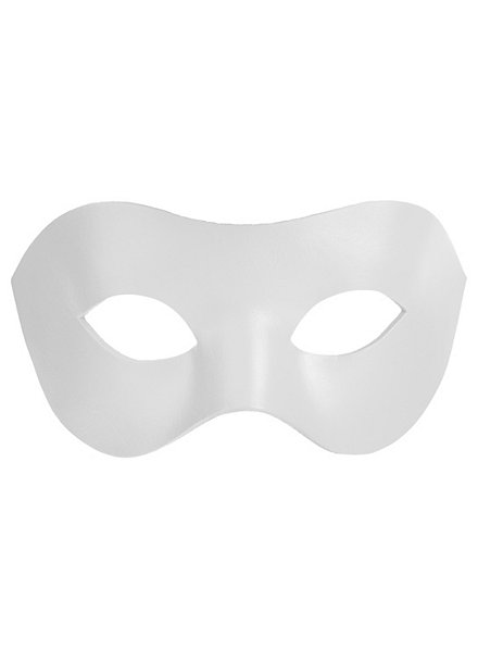 Colombina Liscia blanc Masque en cuir vénitien