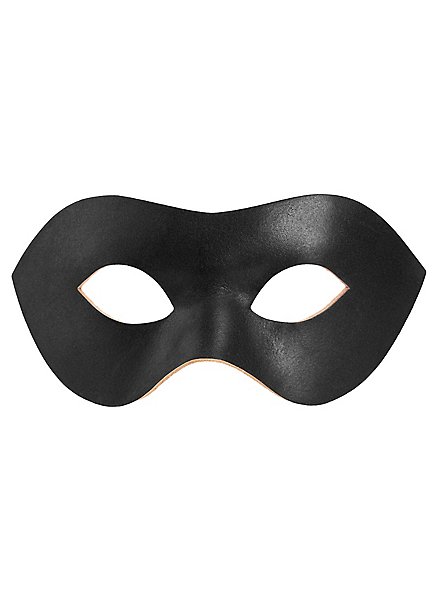 Colombina Liscia noir Masque en cuir vénitien