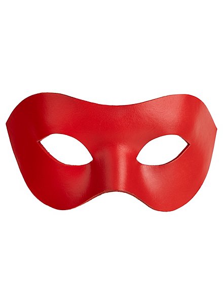 Colombina Liscia red Venetian Leather Mask