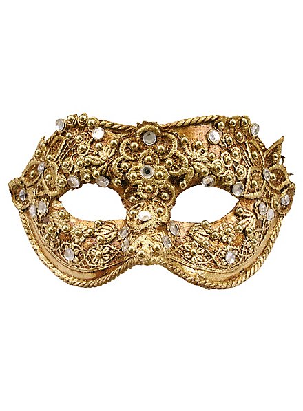 Colombina Macramé Oro - Máscara Veneciana - maskworld.com