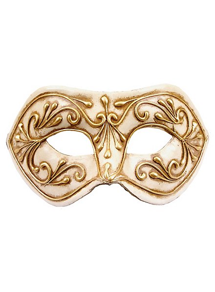 Colombina Monica Guld Hvid - Venetiansk Maske