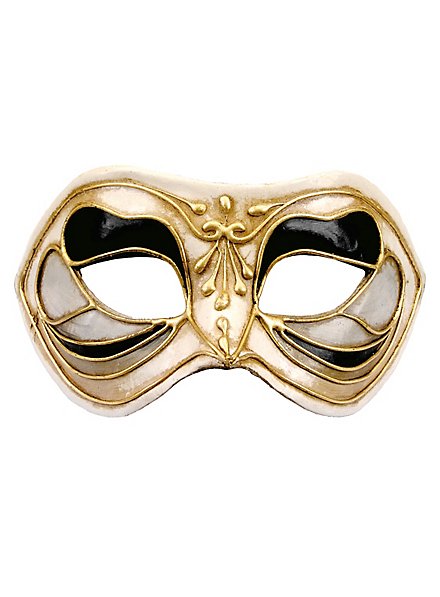 Colombina Monica nero bianco - Venezianische Maske