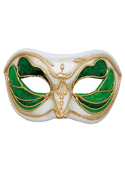 Colombina Monica verde bianco - masque vénitien