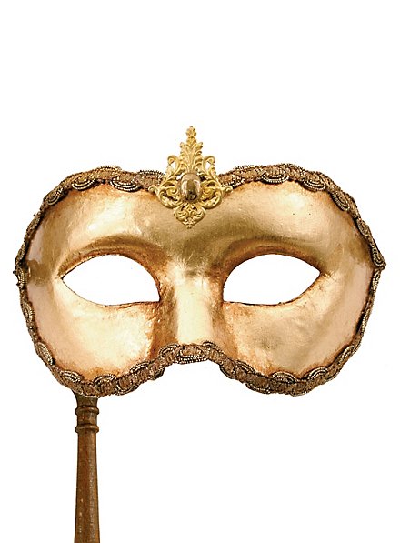Colombina oro con bastone - masque vénitien