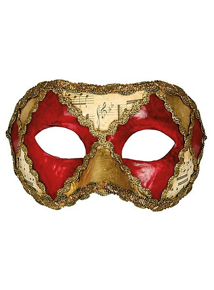 Colombina Skak Rød Musik - Venetiansk Maske