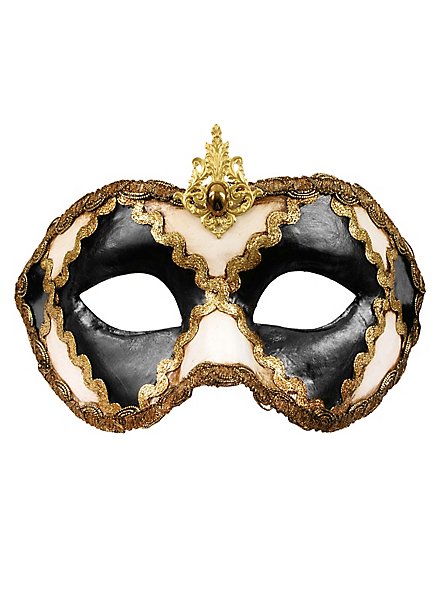 Colombina Skak Sort Hvid - Venetiansk Maske