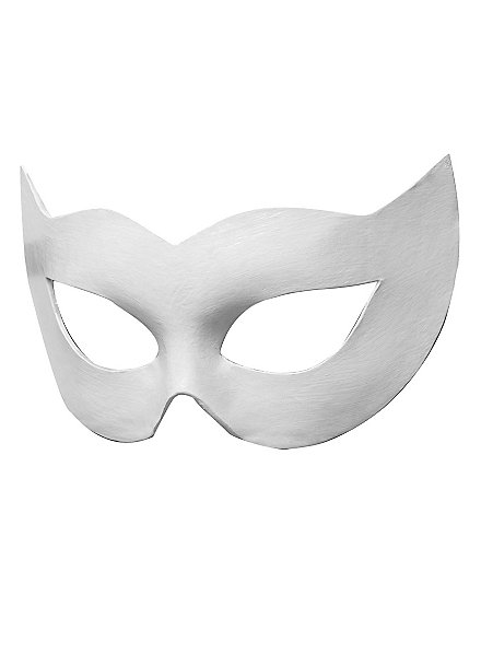 Colombina Spiona blanc Masque en cuir vénitien