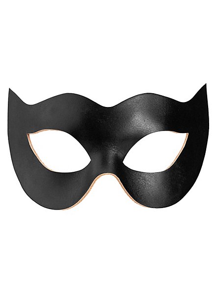 Colombina Spiona nero maschera in pelle veneziana