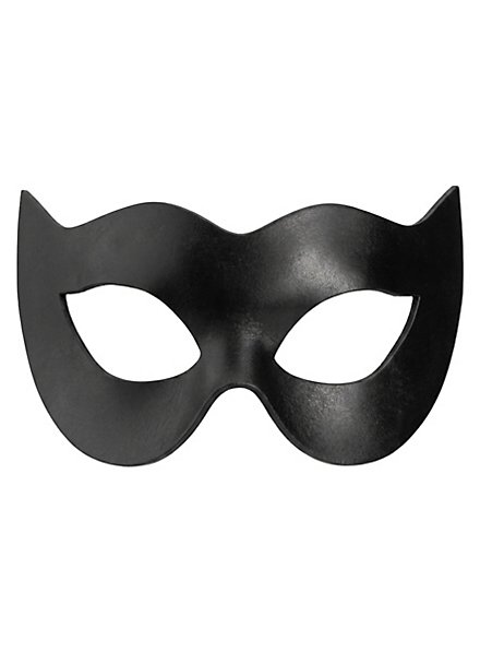 Colombina Spiona noir Masque en cuir vénitien