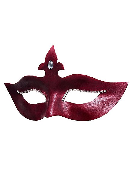 Colombina Stella rouge Masque en cuir vénitien