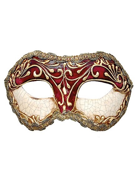 Colombina Stucco Craquele Rosso - Venetiansk Maske