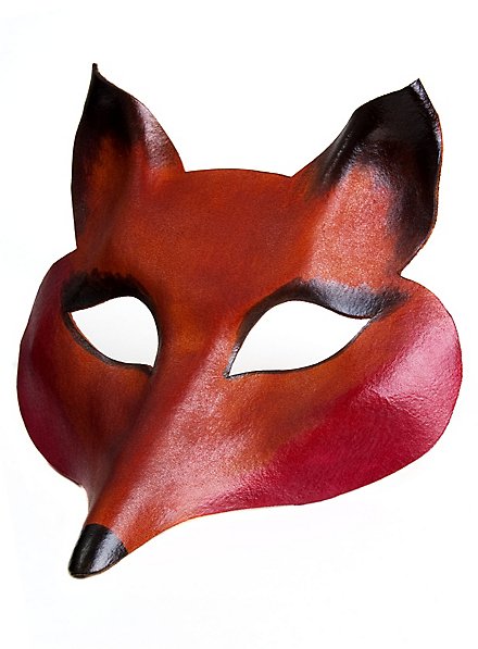 Colombina Volpe Femmina de cuoio Venetian Leather Mask