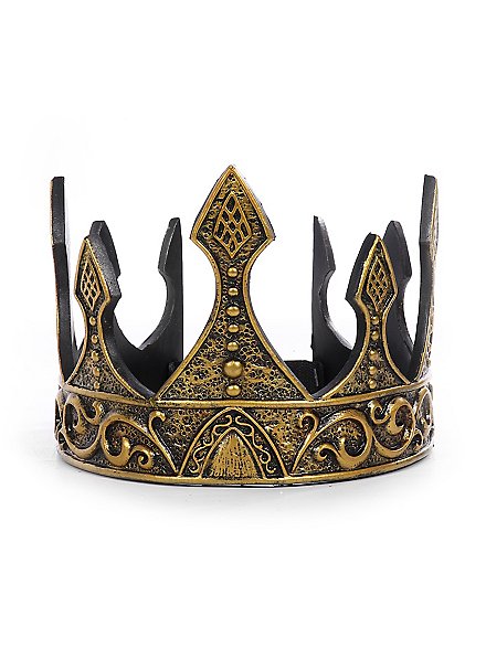 Corona da principe fantasy in plastica dorata