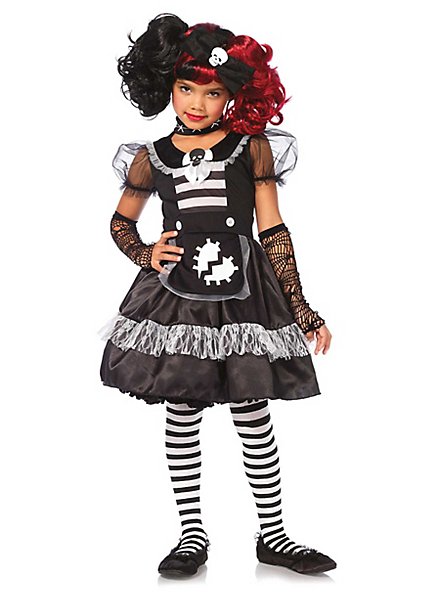 Raveparty Costume da bambola raccapricciante, da uomo, bambola assassina, costume di Halloween da uomo, con coltello di plastica, per feste di Halloween (blu, M