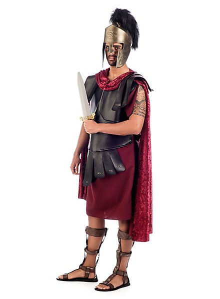 Costume Da Centurione Romano Completo - Soldato Antica Roma Con Elmo, Scudo E Mantello - Foto 5