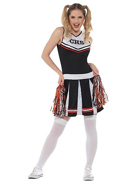 yecwkaz Cheerleader Zombie Bambina Vestito Halloween Bambina con Pompom Fiocco e Calze Cheerleader Costume per Halloween Carnevale Mascarade Cosplay Red,130cm