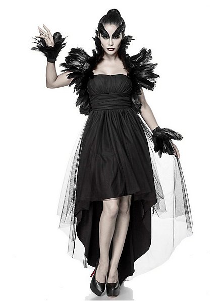Smiffys Costume Dama Corvo Nero – Abito Con Piume Attaccate – Taglia Unica Per Donna - 2