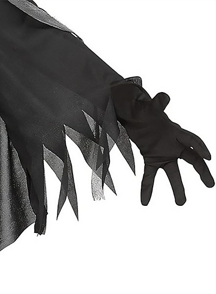 Costume Fantasma Tenebroso Nero Halloween Carnevale Morte Abito Vestito Horror
