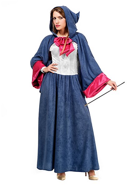 Kimokawaii Costume Fata Madrina Per Adulta – Vestito, Giacca Con Cappuccio, Cintura E Ali