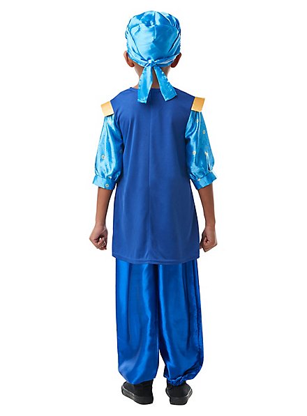Costume Da Genio Delle Fiabe Per Bambini - Tuta Blu Unisex Per Feste In Maschera 7-9 Anni - Foto 4