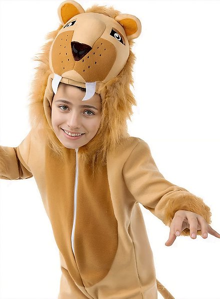 Costume Leone Per Bambino E Bambina Con Diadema, Guanti E Coda, Morbido, Per Carnevale E Feste A Tema, Accessori Inclusi
