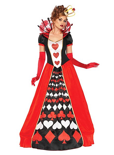 Costume da regina di cuori in abito da ballo