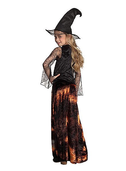 Costume da strega per bambini viola-nero (M) in confezione elettronica - Costume per ragazze