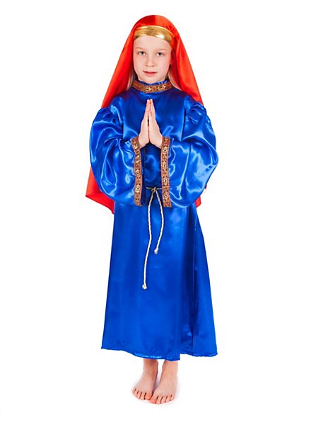Costume Vergine Maria Per Donna - Vestito Completo Gioco Di Natale UK 8-12