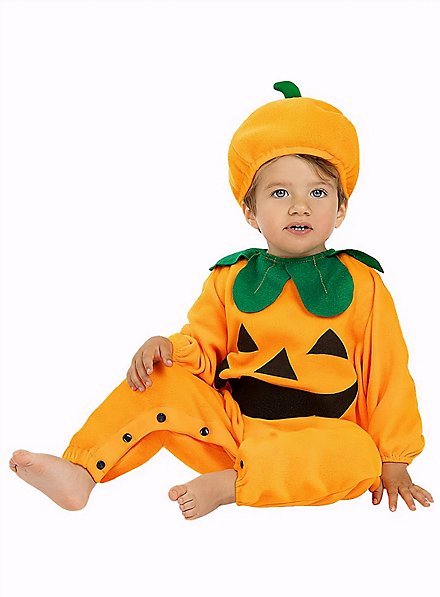 2 Pezzi Zucca Halloween Costume Neonato, Maniche Lunghe Vestito Halloween Neonato, Costume Halloweens Neonatos in Cotone Unisex, Costumes Zucca Neonatos Tuta Con Cappuccio+Pantaloni a Righe(0-24 Mesi