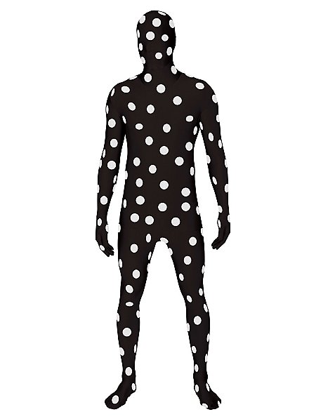 Costume integrale Morphsuit a pois bianchi e neri