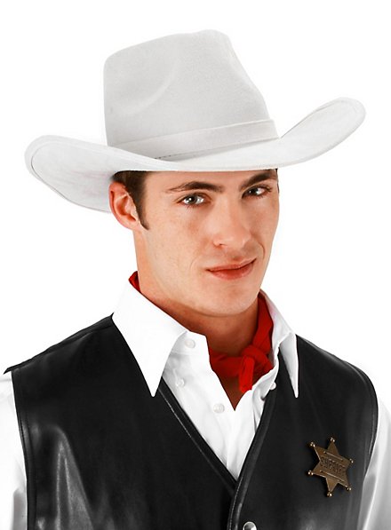 Cowboy hat white - maskworld.com