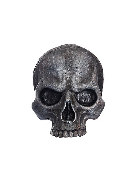 Crâne décoratif en résine (petit / métallique)