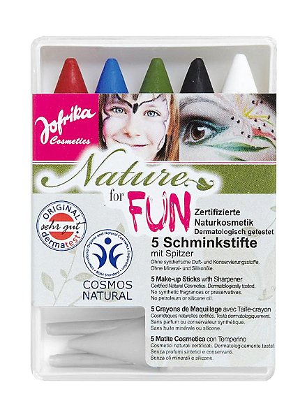 Crayons de maquillage en cosmétique naturelle cinq couleurs