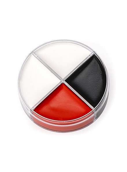 Crema trucco nero-bianco-rosso 15 ml - barattolo di trucco