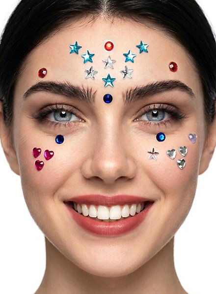 Cristaux scintillants pour la peau à coller multicolores