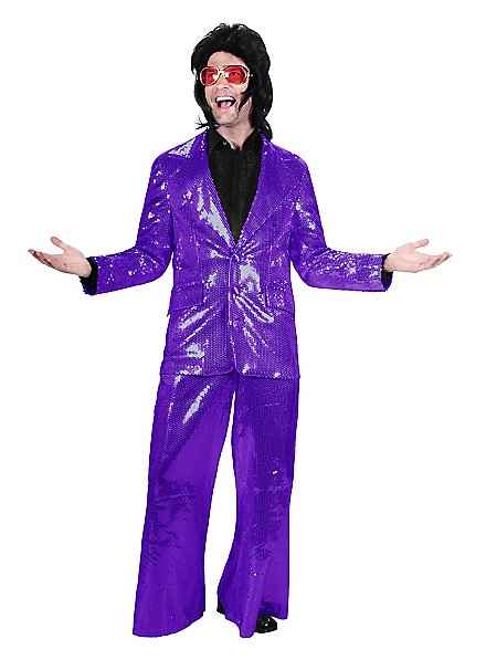 Crooner Sequined Suit purple  Costume